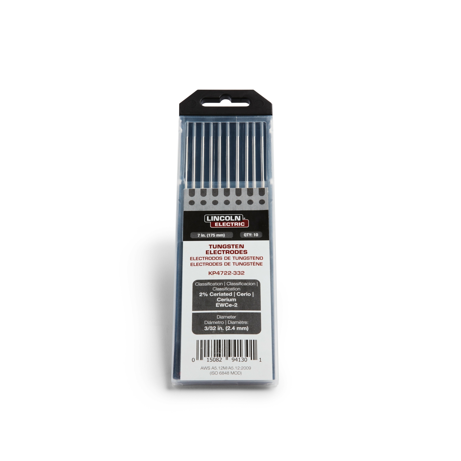 Lincoln 2% Lanthanated Premium 3/32″Tungsten Electrodes 10 Pack – KP4721-332