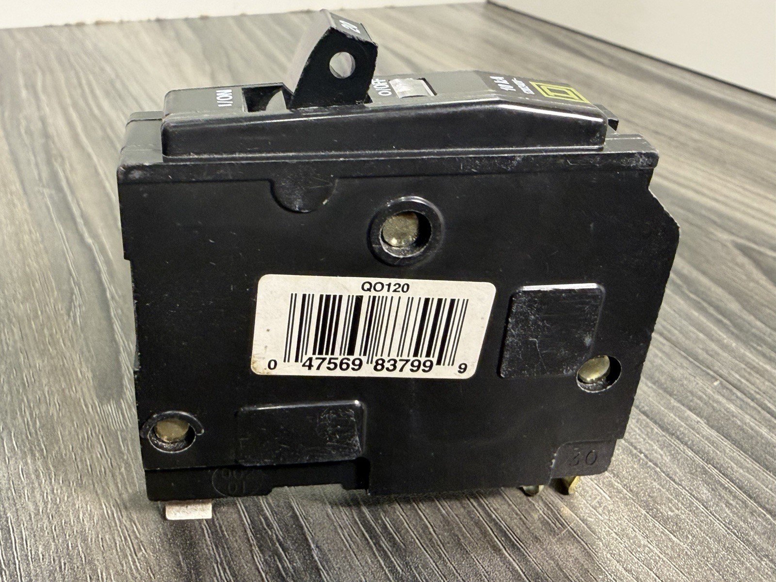 Square D QO120 Circuit Breaker 20A 1‑Pole QO Series Plug‑In Mount 120/240 VAC