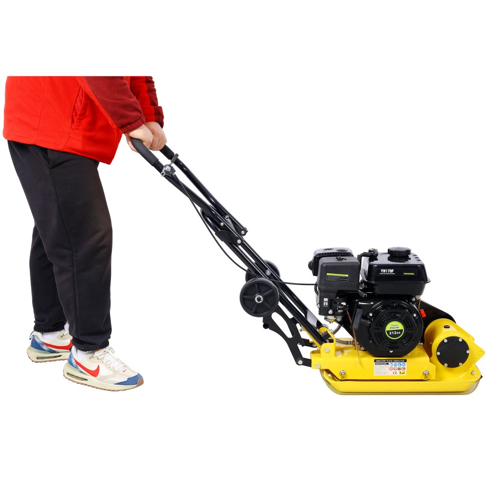 7.0 HP, 5500 RPM Max Gas Vibratory Compactor with Built-in Wheels, EPA Certified