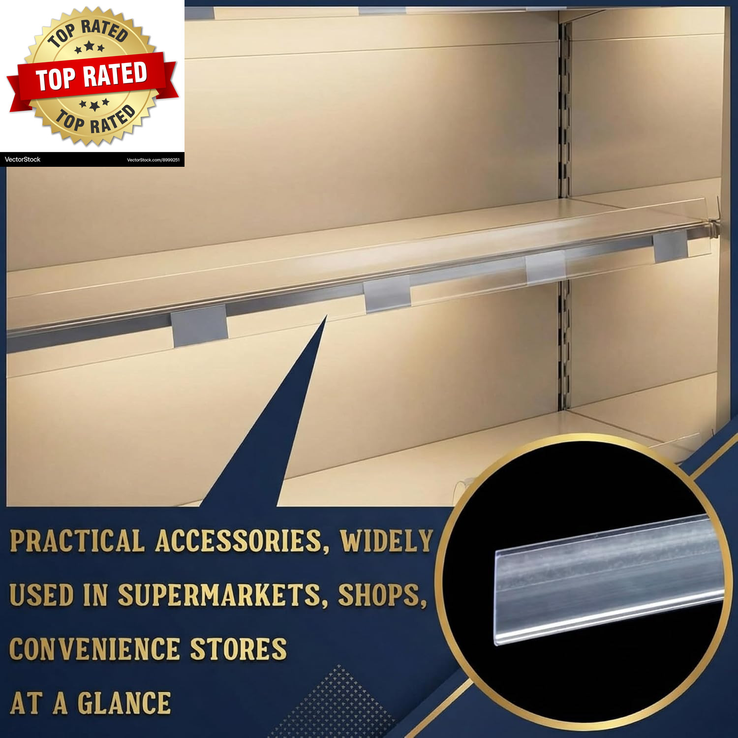 25 Pcs Shelf Label Strips 1.5»H X 48″ L Self Adhesive Shelf Label Holder Gondol