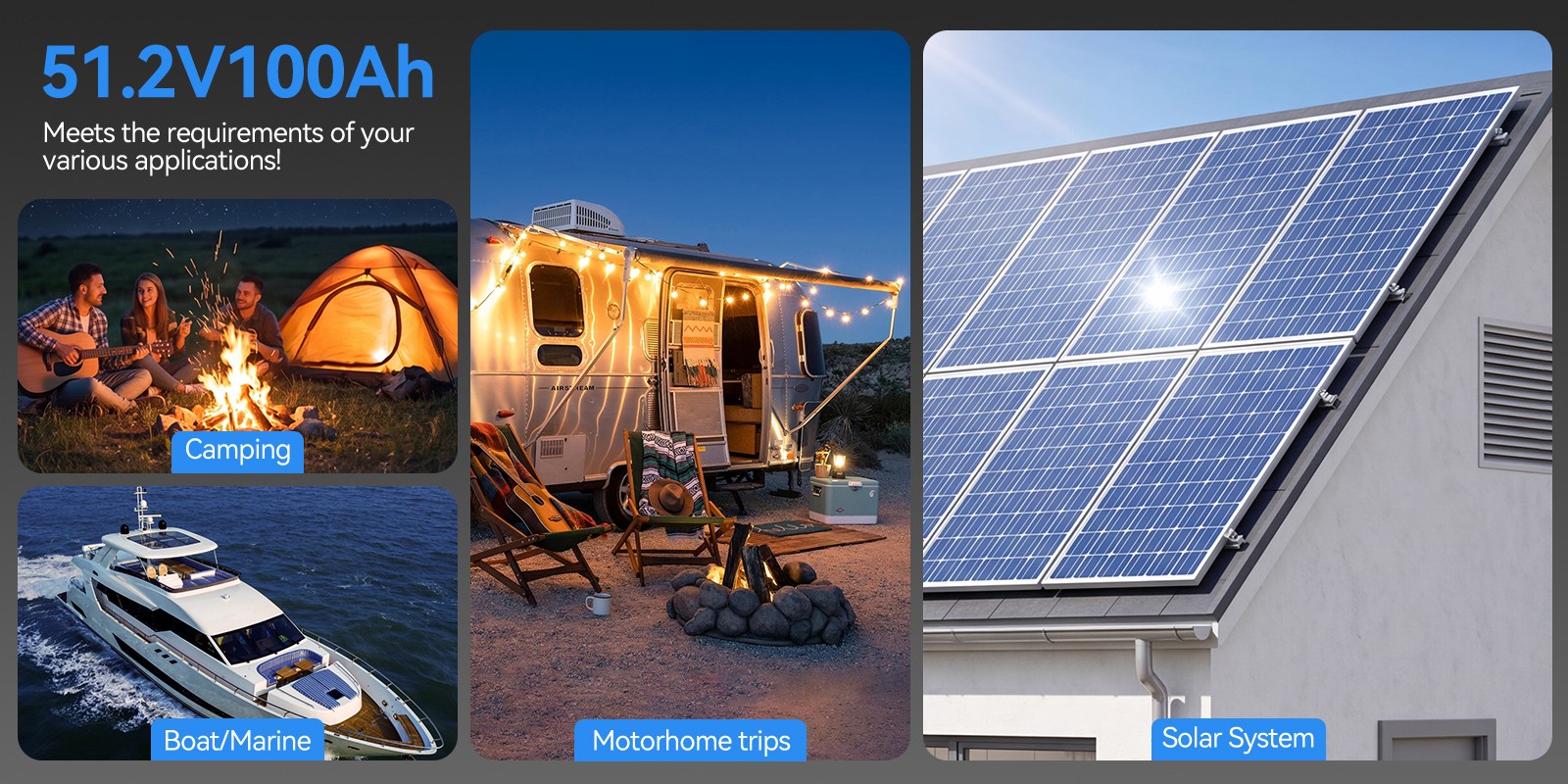 5.12kWh 48V 100Ah LiFePO4 Lithium Battery Server Rack Battery 3U Solar System