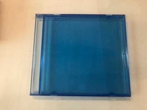 10 NEW STANDARD 10.4MM CD JEWEL CASE ONLY TINTED BLUE, NO TRAY, BL100BLUE(U30)