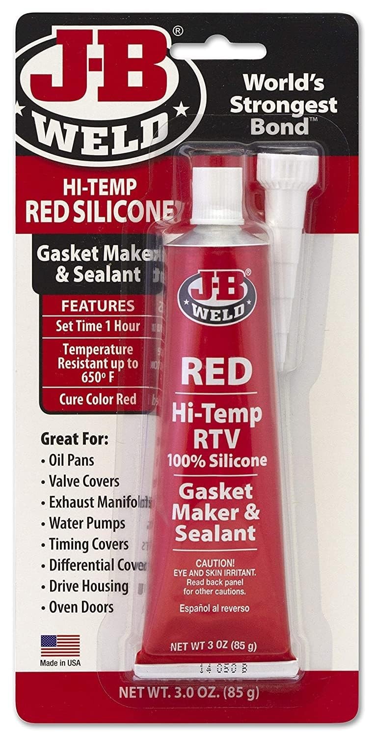 JB Weld 31314 High Temperature Red Acetoxy Silicone Sealant 3 Oz Free Shipping