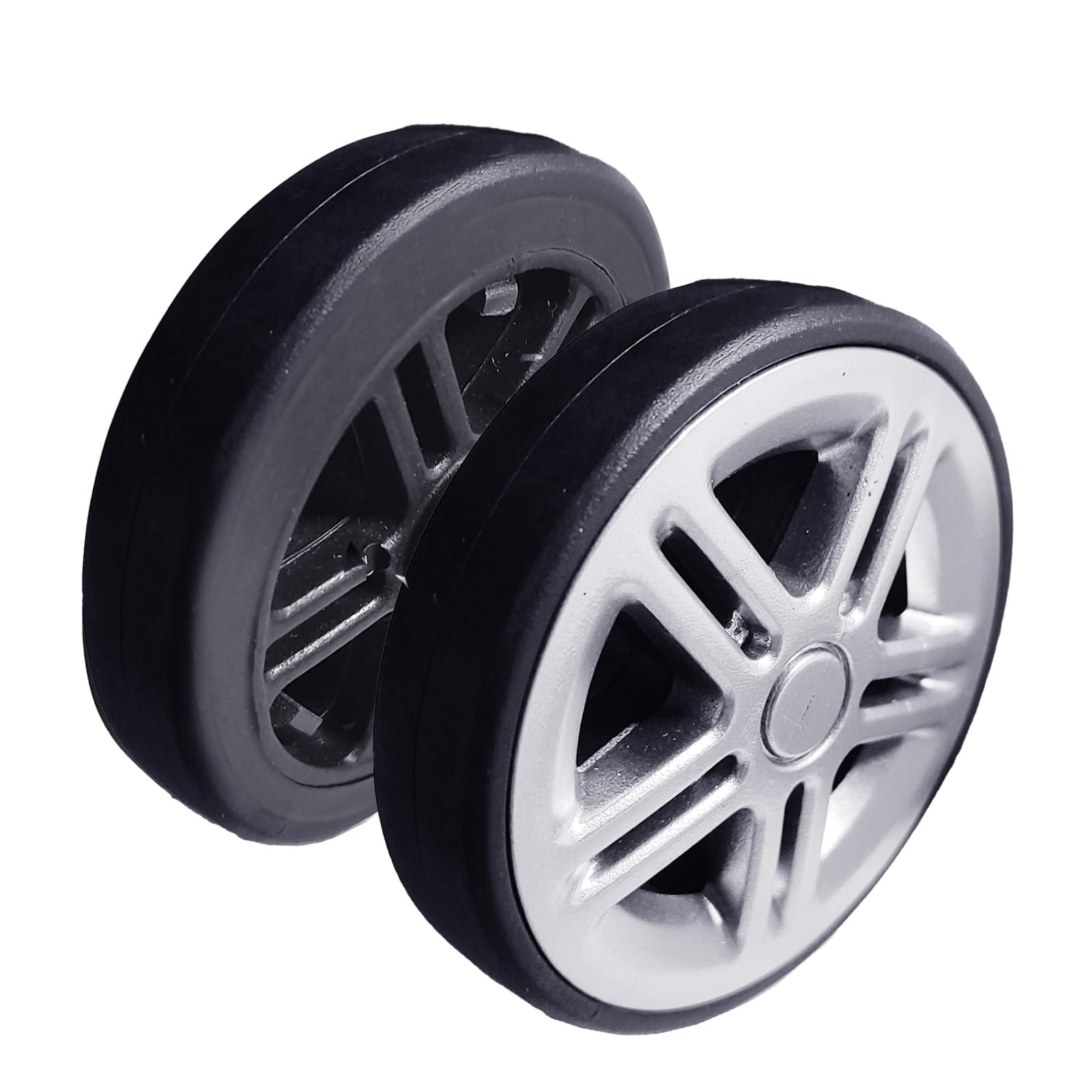 Luggage Suitcase Replacement Wheels 2 inches, Sliver-55mm-8pcs