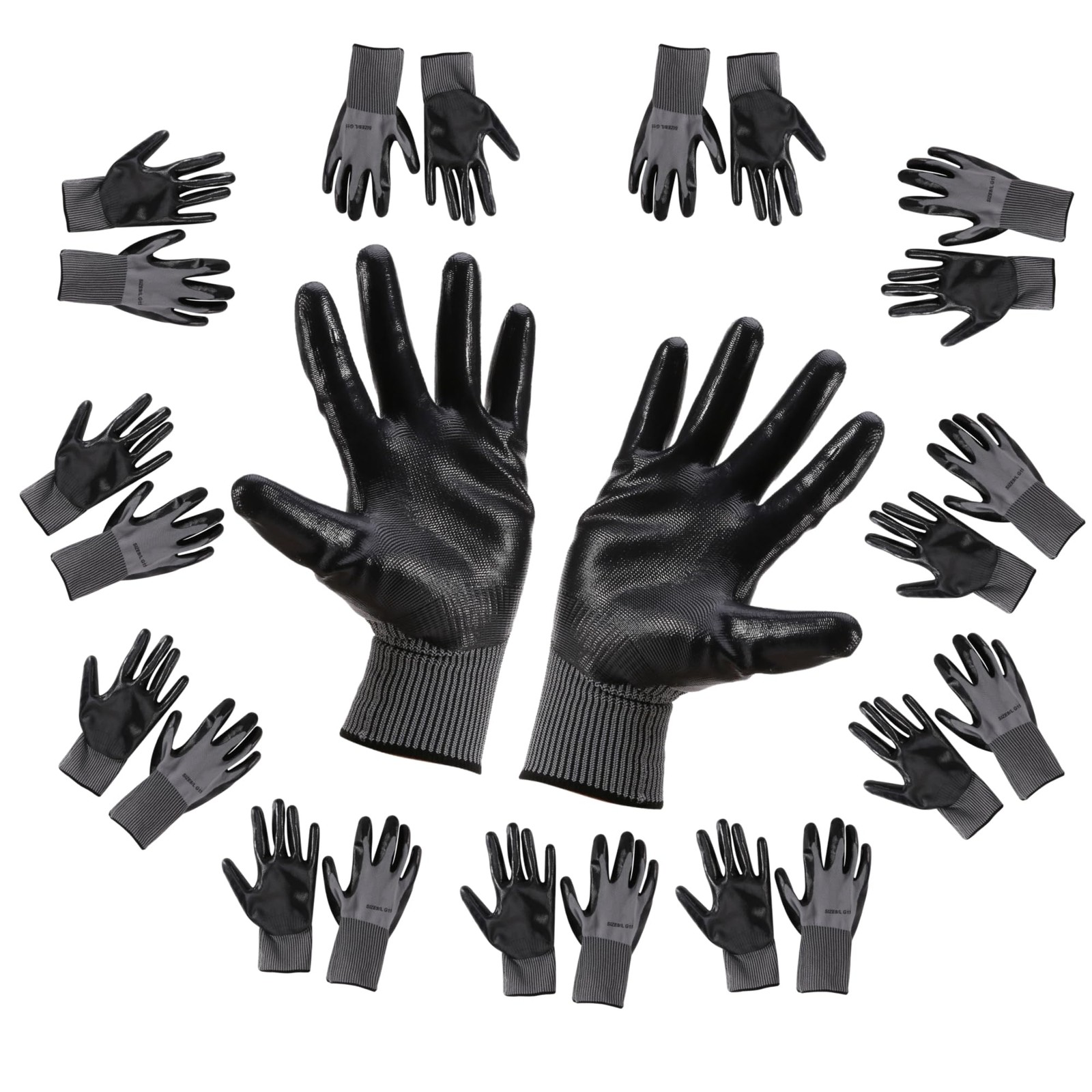 work gloves MicroFoam Nitrile Coated-12 Pairs Pack,Seamless Knit Nylon Glove …
