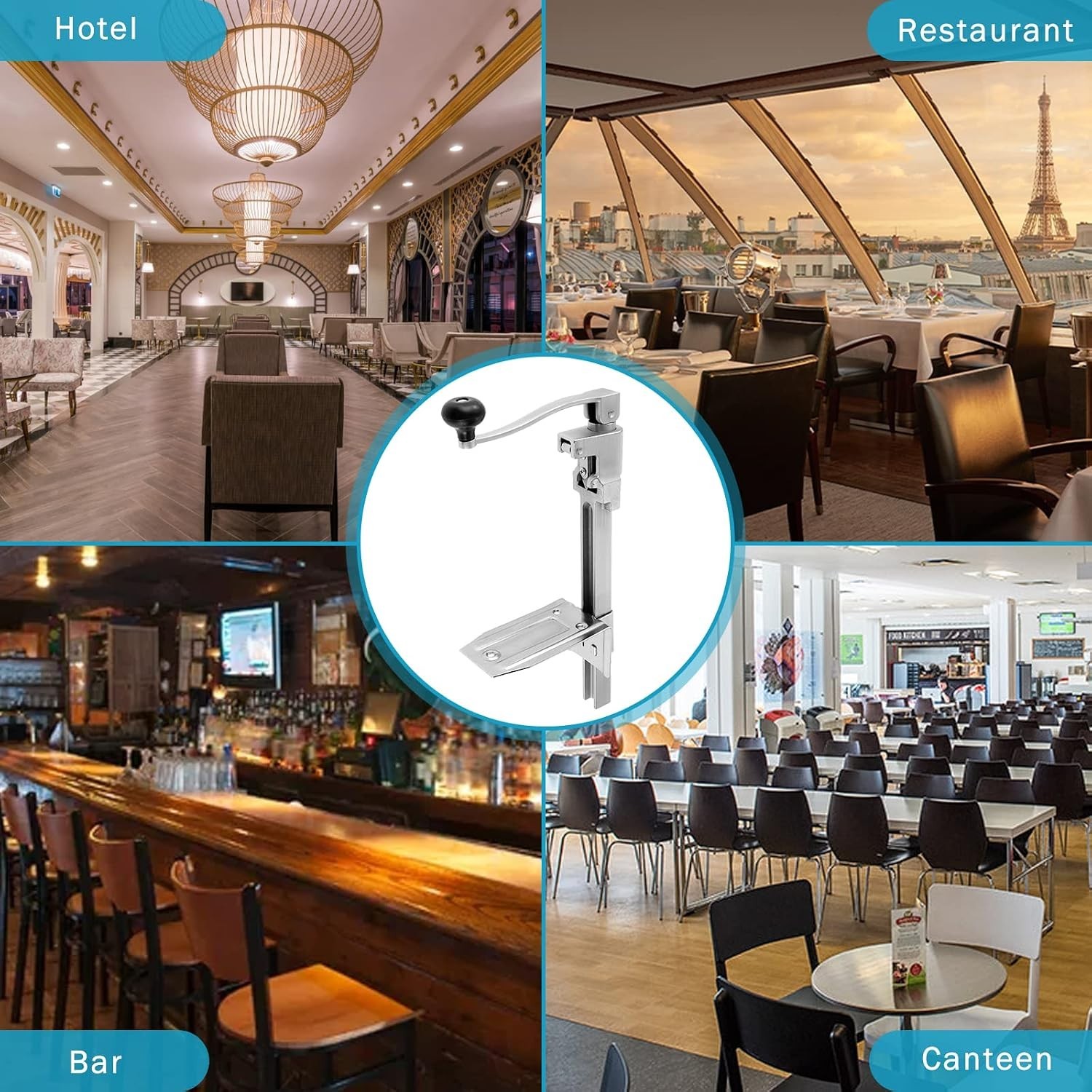 Commercial Can Opener for Restaurant, 19”/48Cm Heavy Duty Table Mount Manual Can