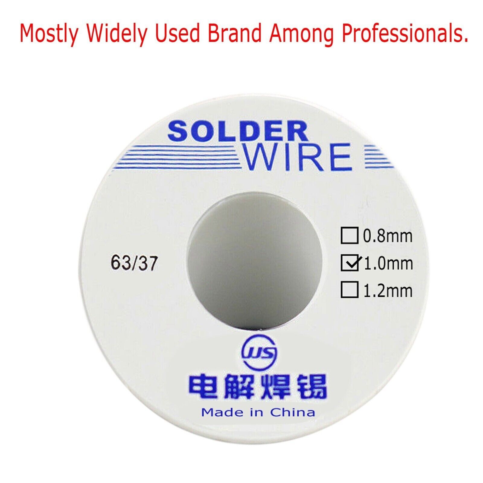 200g 63 37 Tin Rosin Core Solder Wire Electrical Soldering Sn60 Flux .031″/1.0mm