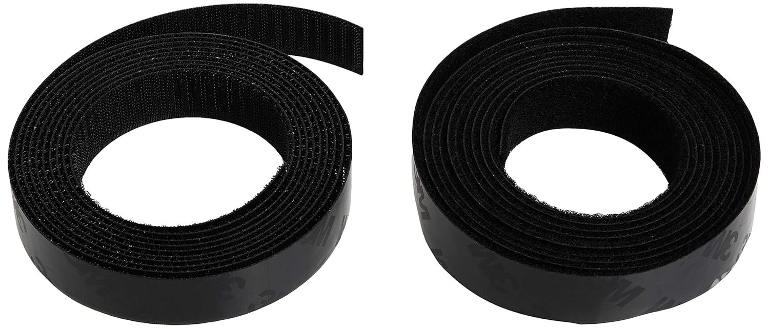 3M Hook/Loop Fastener TB3571/TB3572, 1 in (25.4 mm) x 10 ft (3.05 m), Black