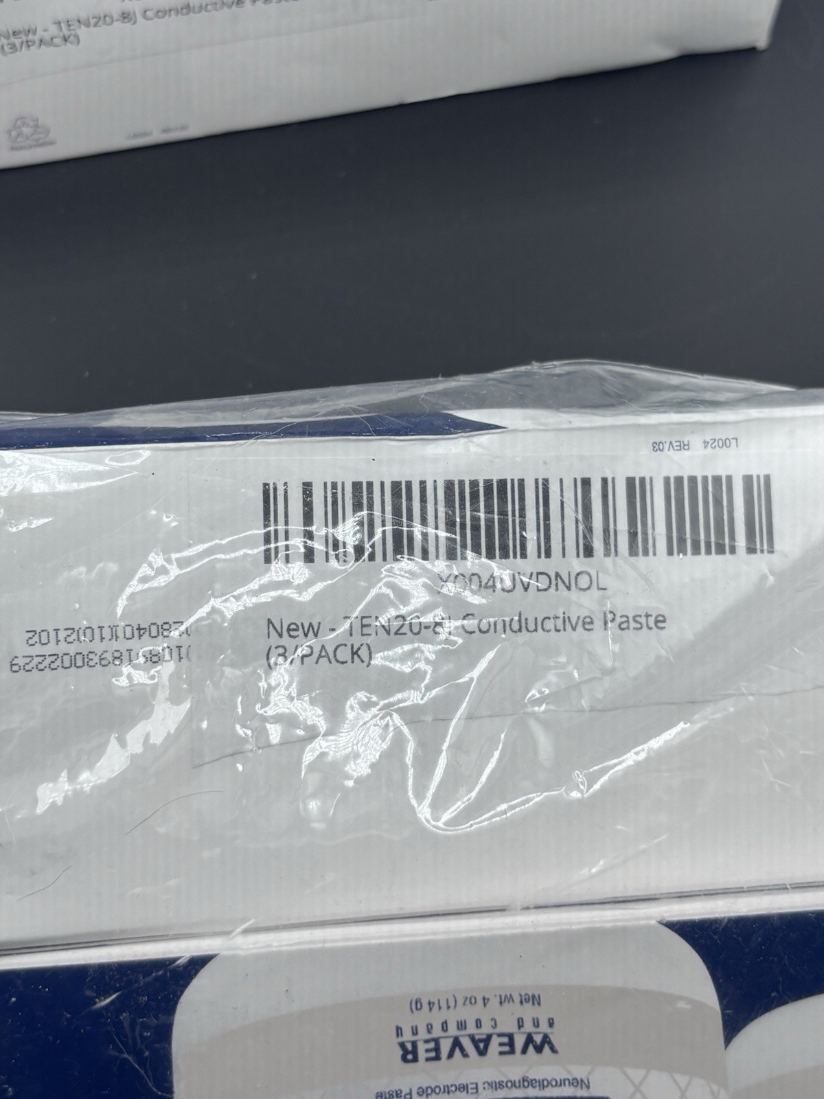 Weaver Ten20 Conductive Paste Three 3-Packs (9) 4 oz EEG EMG Exp 04/2028 Unused