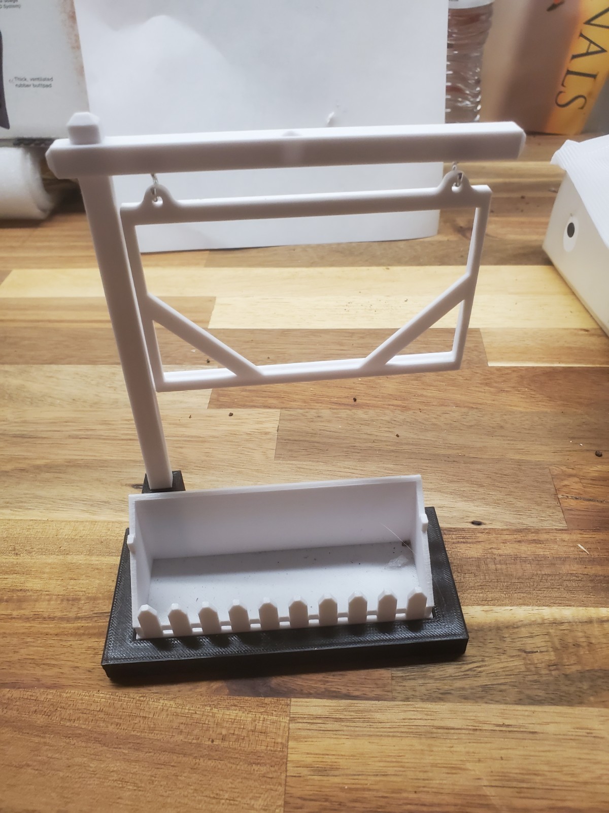 Sign Business Card Holder with Tray, Desk Display, Fence Real Estate, Realtor