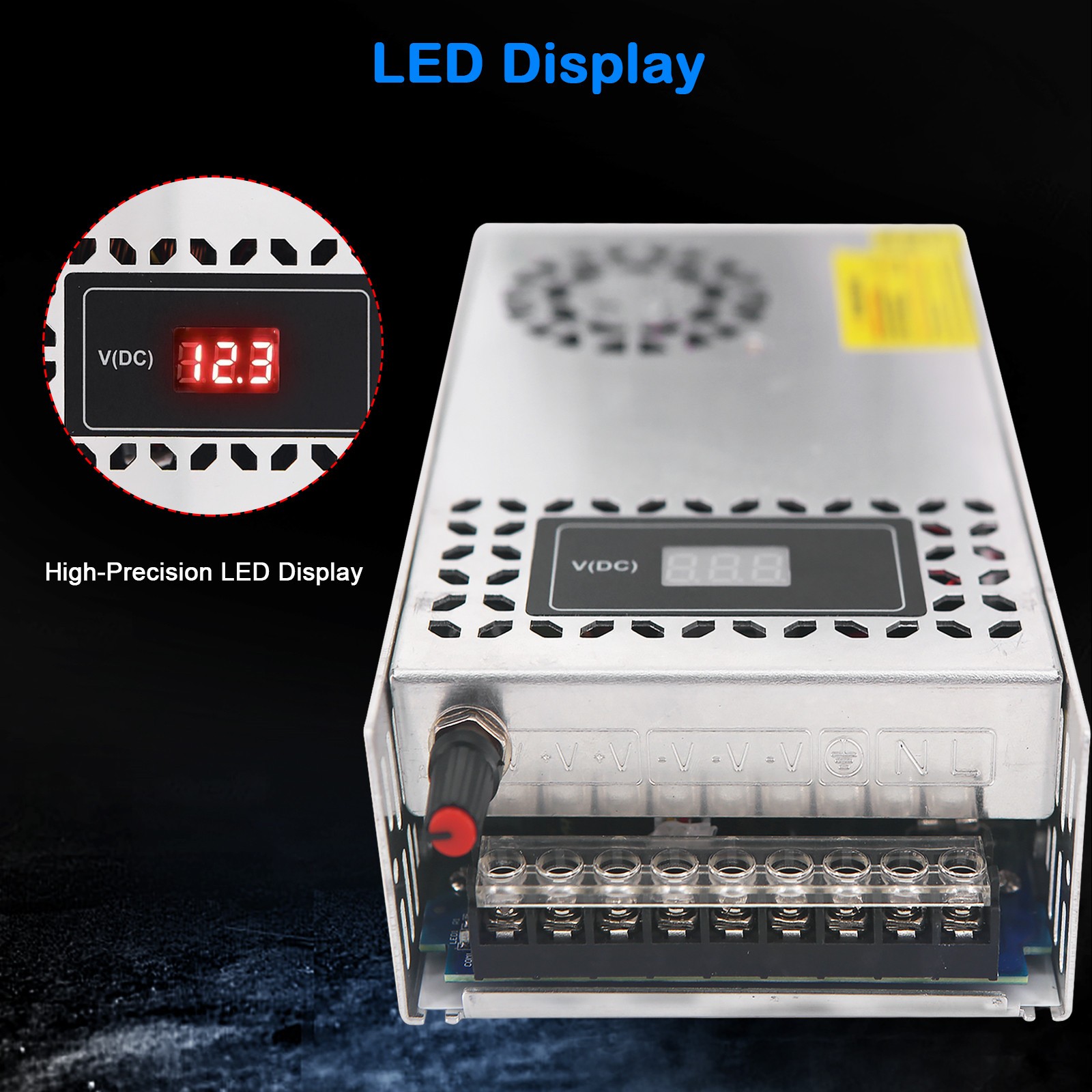 LED Display 120V AC to 0-48V 12.5A 600W DC Converter Switching Power Supply