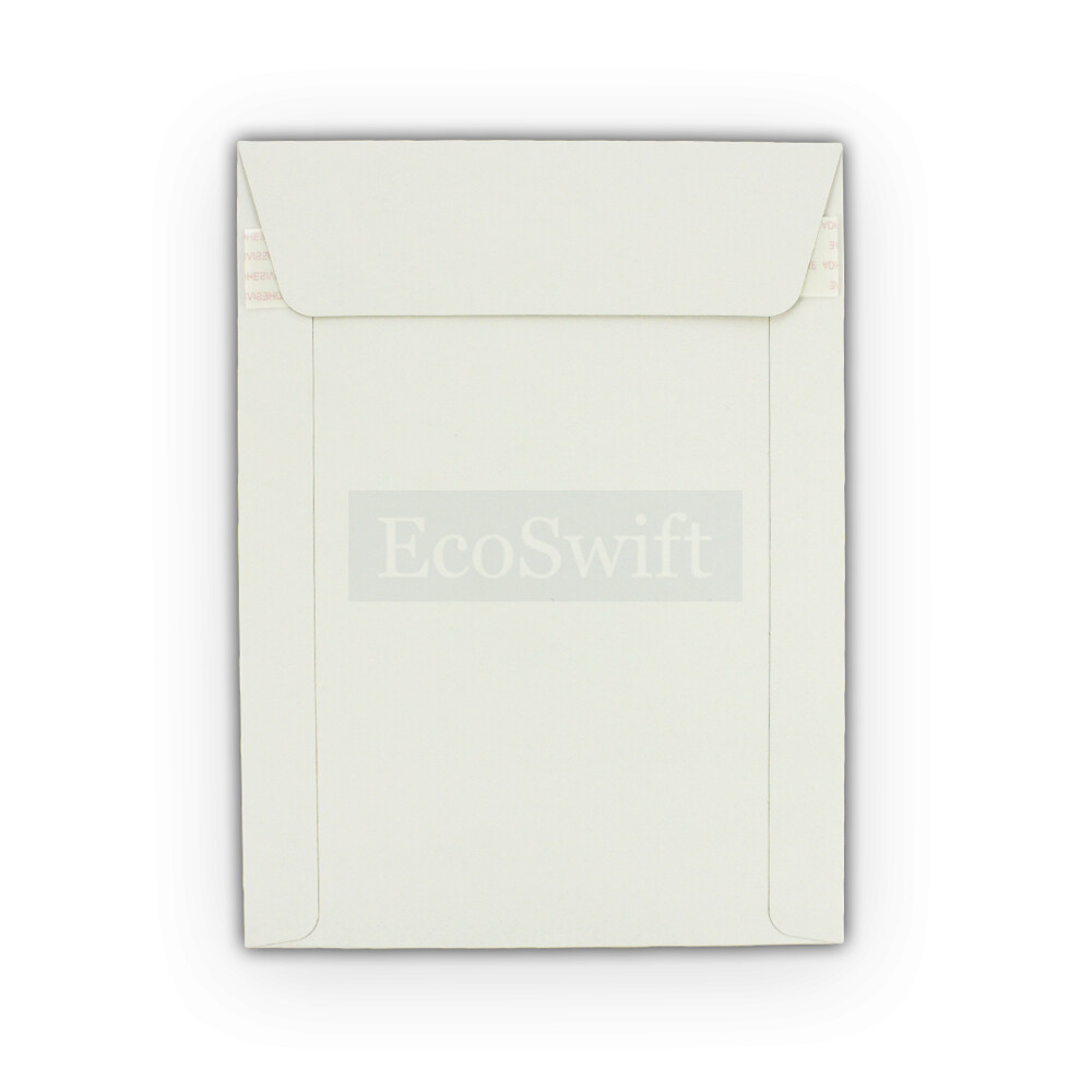 1000 6 x 8 EcoSwift White CD/DVD Photo Shipping Flats Cardboard Envelope Mailers