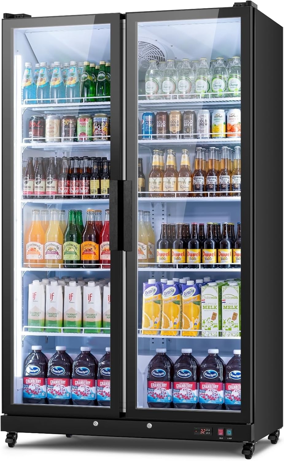 Yeego Commercial Merchandiser 27.12 Cu.ft Beverage Refrigerator Display Cooler