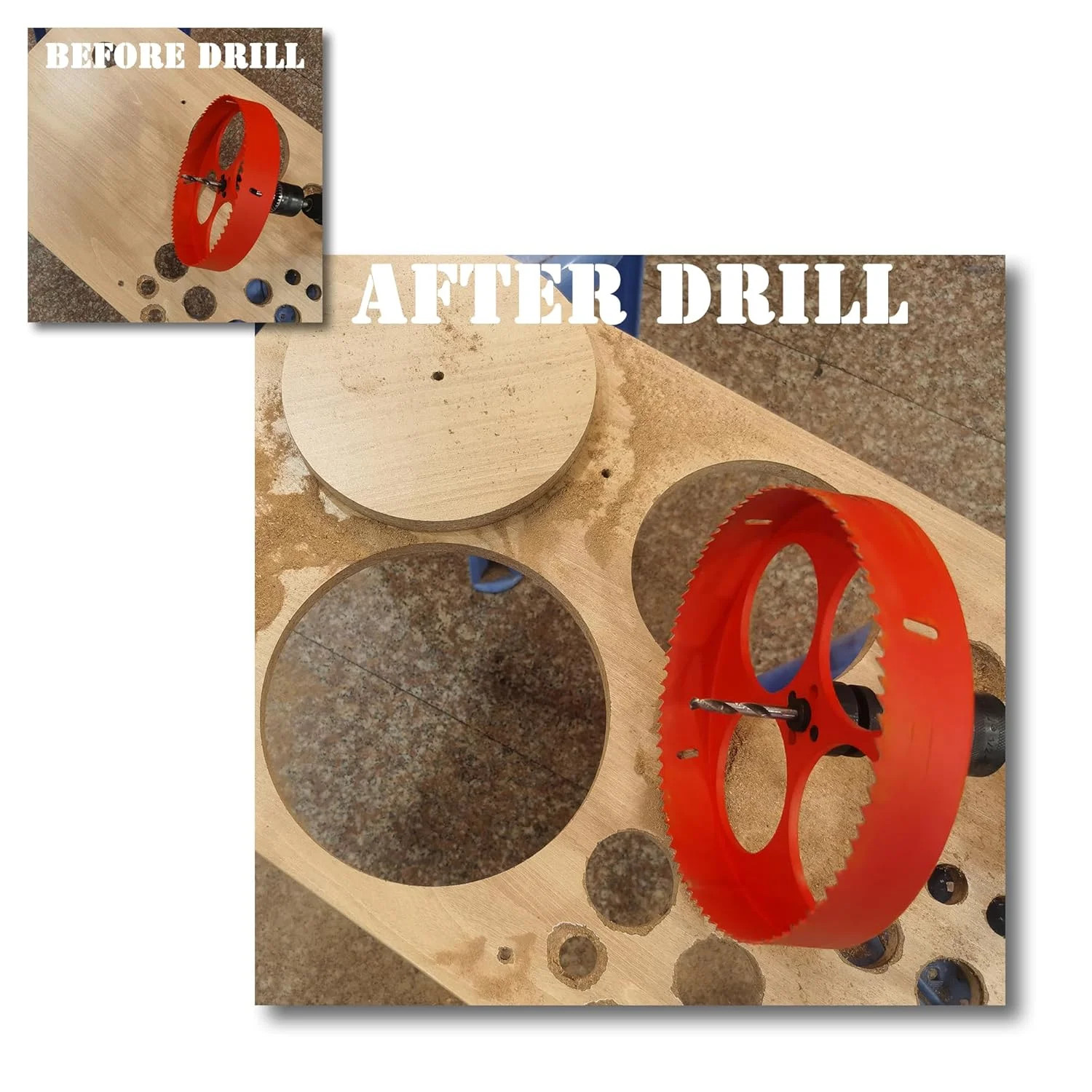 6-1/8 Inch Hole Saw with Arbor for Metal Wood Plastic, 6.1 in Bi-Metal Hole Cutt
