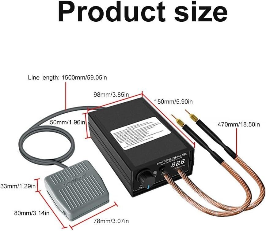 8000W Mini Spot Welder Machine DIY Kit Battery Spot Welding Pen Tools Black NEW