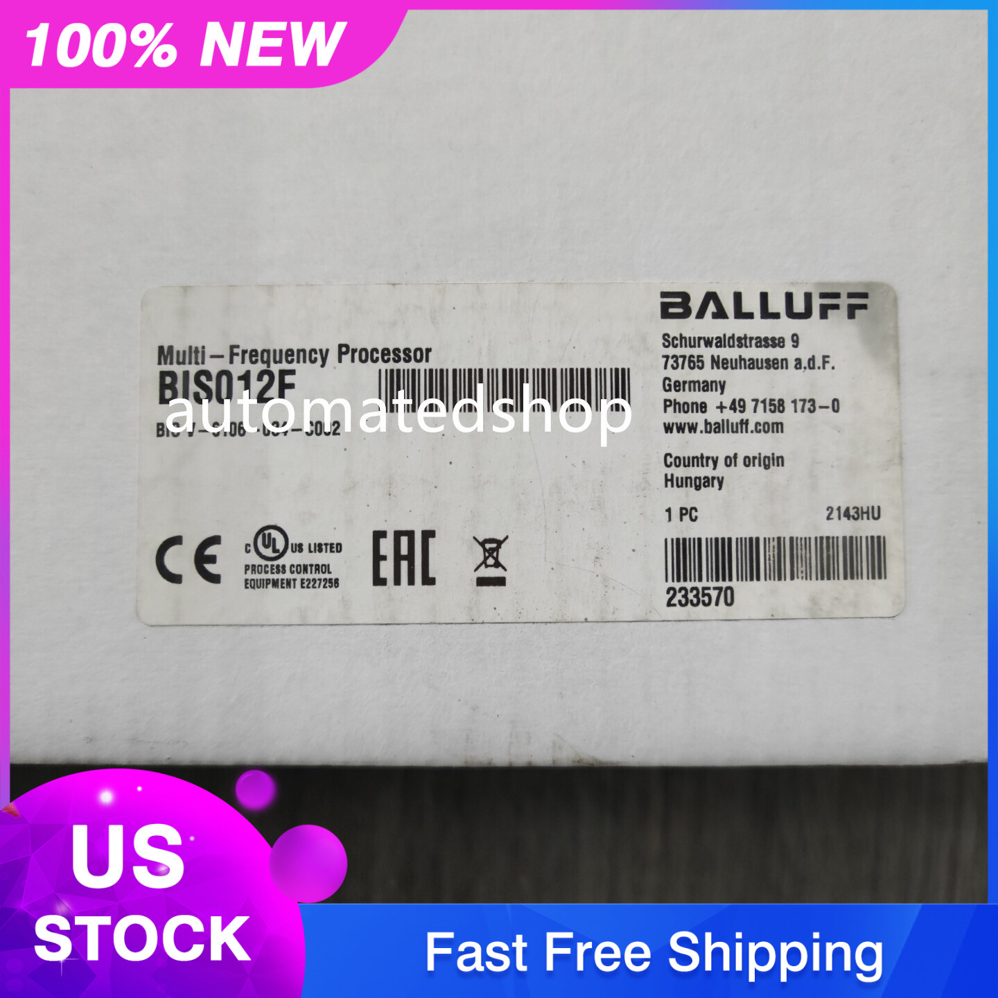 BIS012F BIS V-6106-034-C002 Balluff low frequency analysis unit module