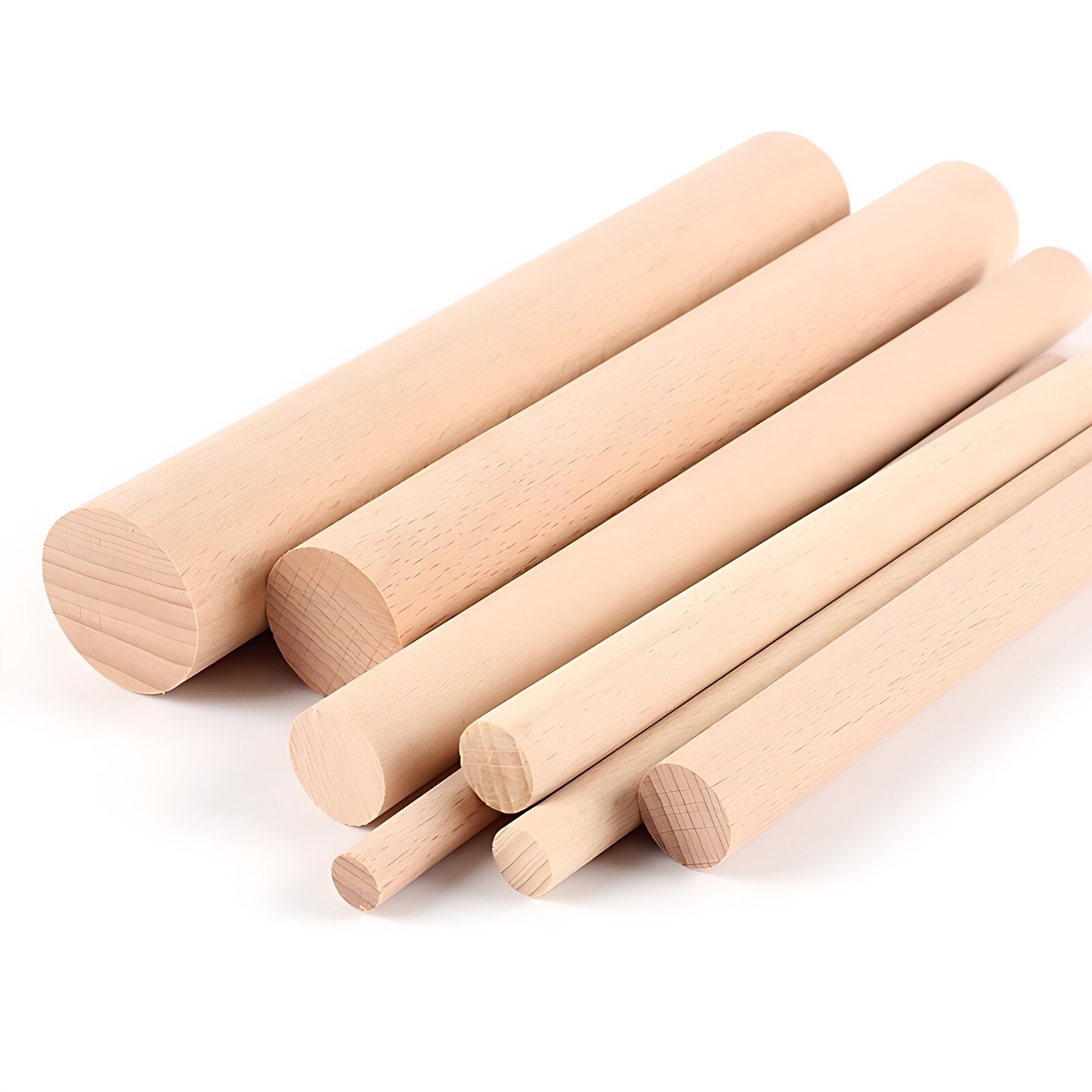 DIY Craft Sticks Beech Wood Dowels Smooth Rod Pegs Wooden Dowel 10CM/20CM/30CM