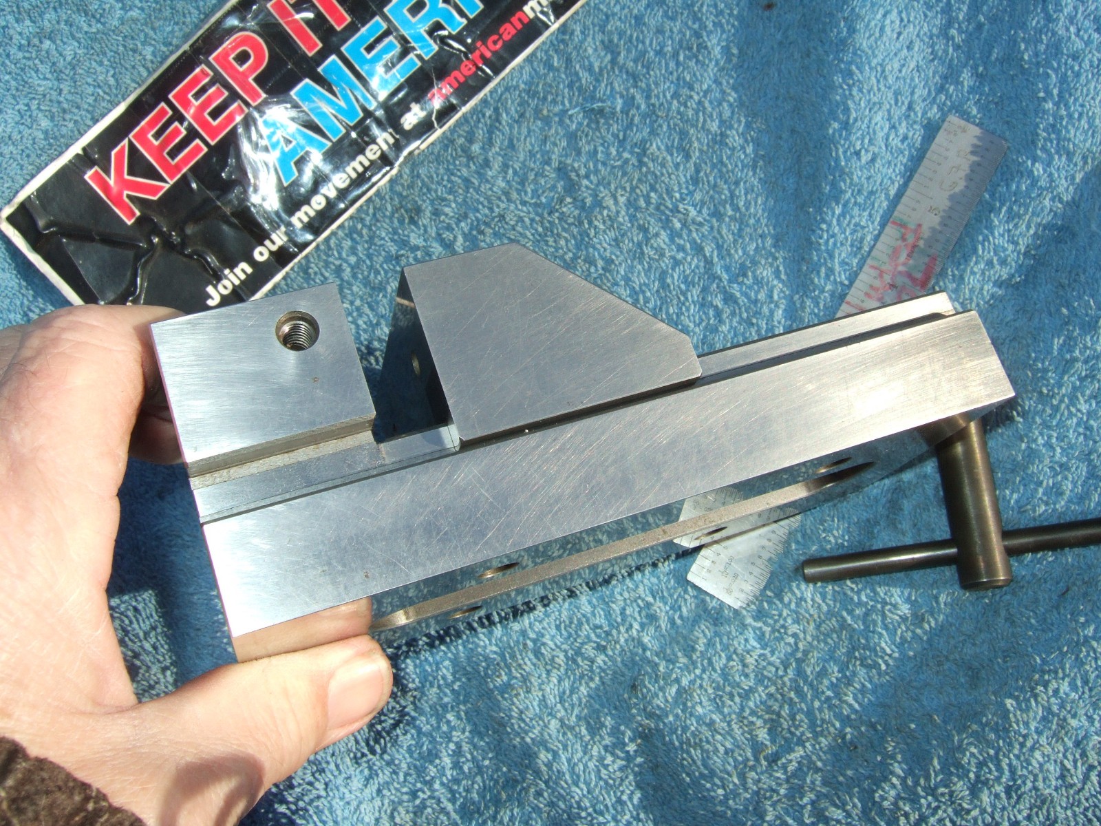 HERMANN SCHMIDT USED V0-4 GRIND VISE W/WRENCH TOOLMAKER MACHINIST INSPECTION #K