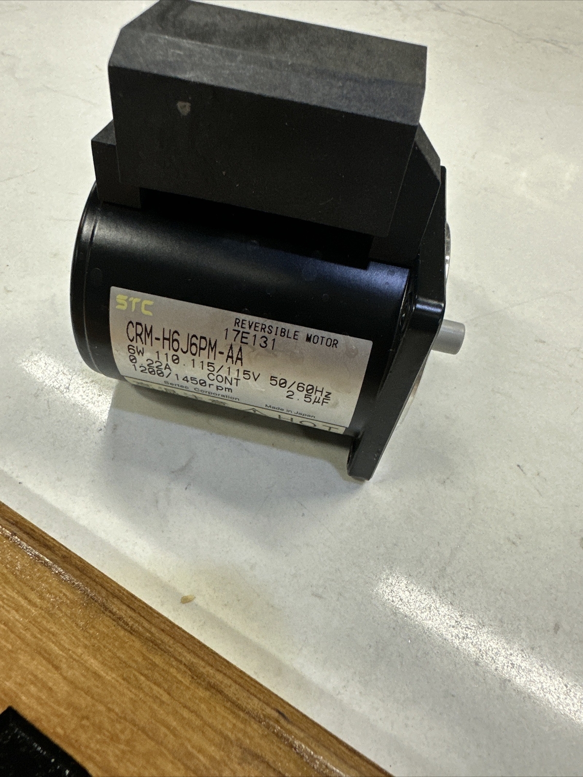 STC Reversible Motor 115V 1200/1450 RPM CRM-H6J6PM-AA Missing Cover