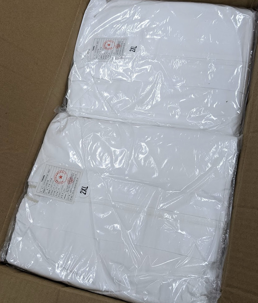 Disposable Coverall 60GSM Painter Bunny Suit White 2XL Non Medical | CASE of 50