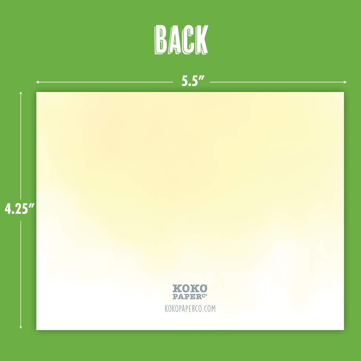 Koko Paper Co Lemon Thank You Cards | 25 Flat small, Yellow, Green, White