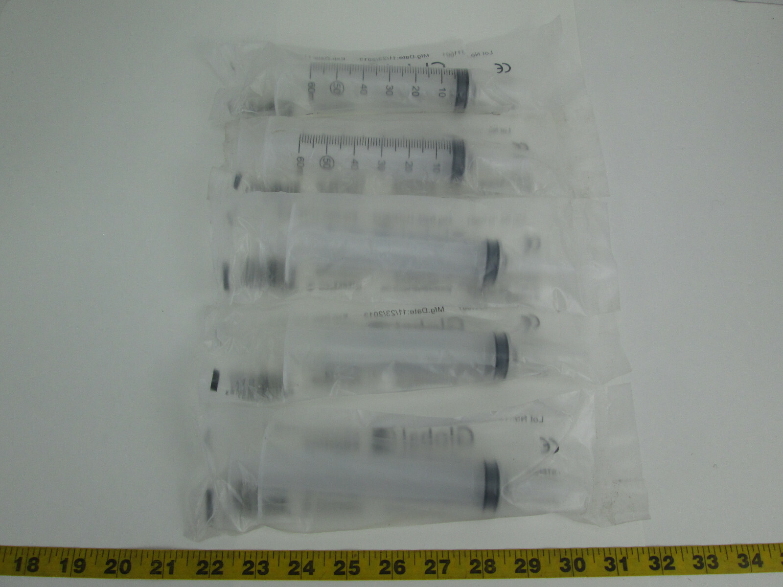 Global Easy Glide Syringe 60ml/cc Sterile Single Use Catheter Tip Lot of 5 skuB