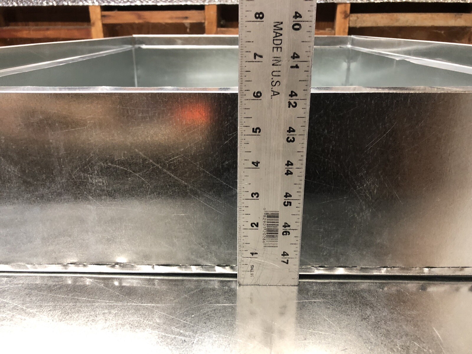 21 1/4 x 29 x 10 tall furnace stand return air box duct hvac