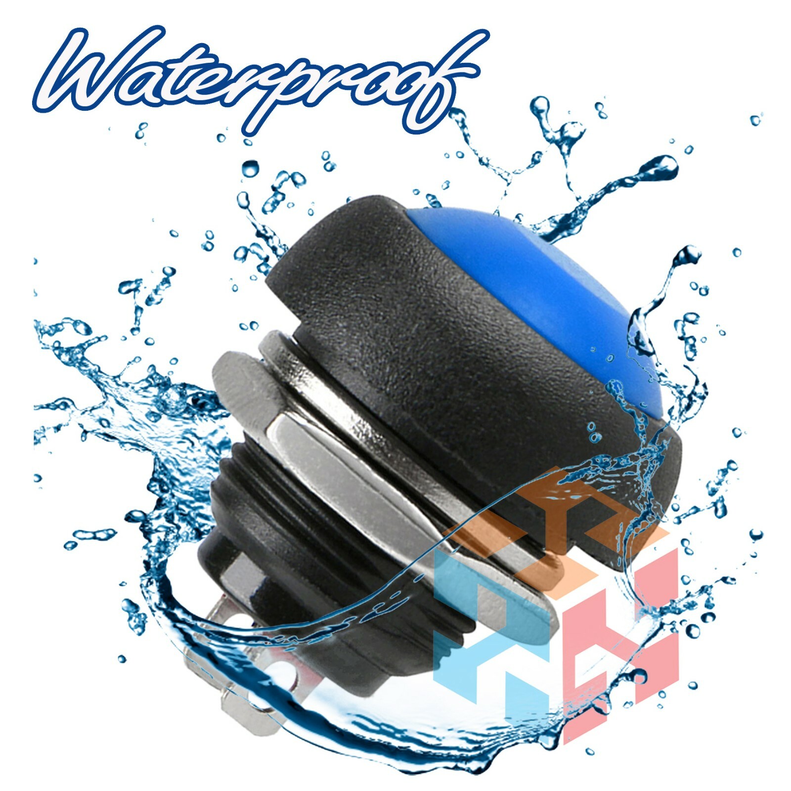Black 10PCS Momentary ON/OFF Push Button Switch Waterproof 12mm M122 Mini