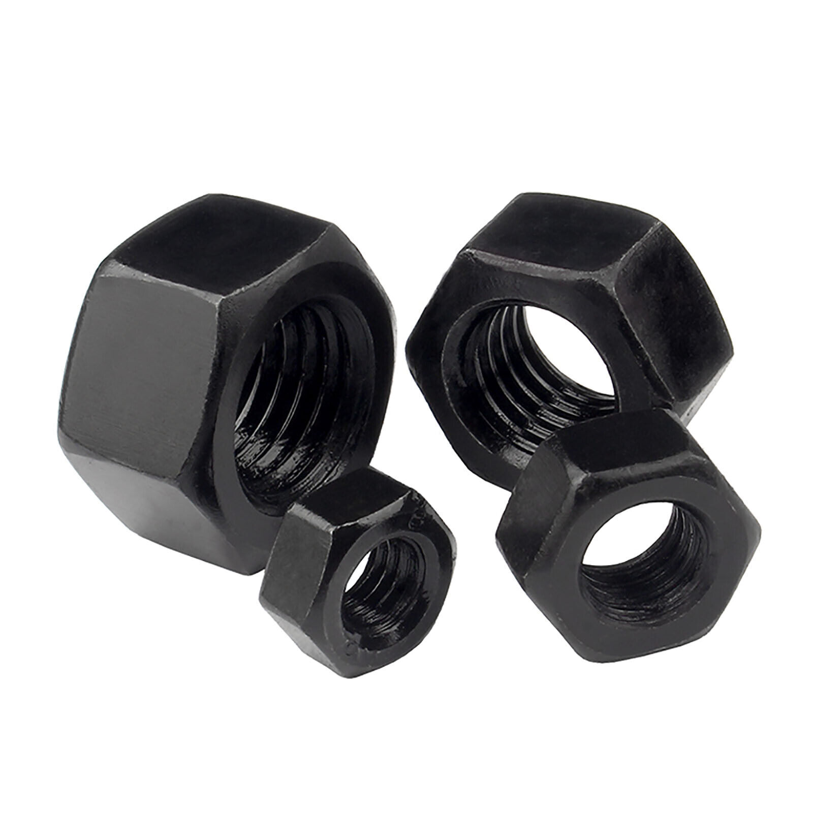 M2/M2.5-M30 BLACK HEX FULL NUTS HIGH TENSILE GRADE 8.8 HEXAGON LOCK NUTS DIN 934