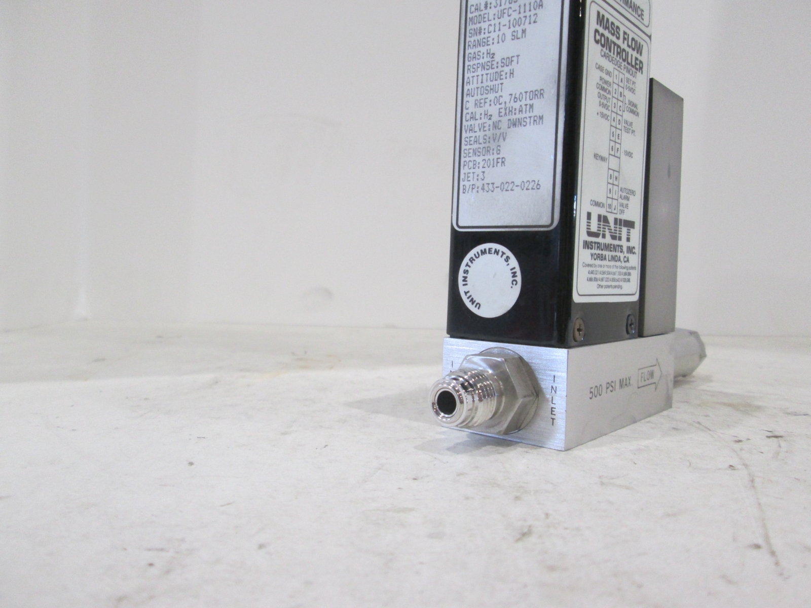 Unit, UFC-1110A, Range 10 SLM, Gas H2, Used