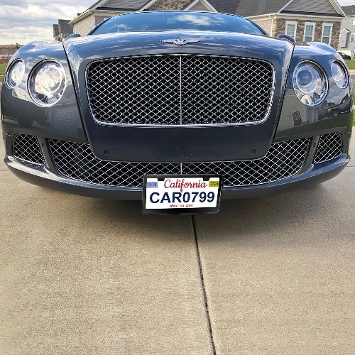 Premium Matte Black License Plate Frame Set of 2, Stainless Steel Front and Rear