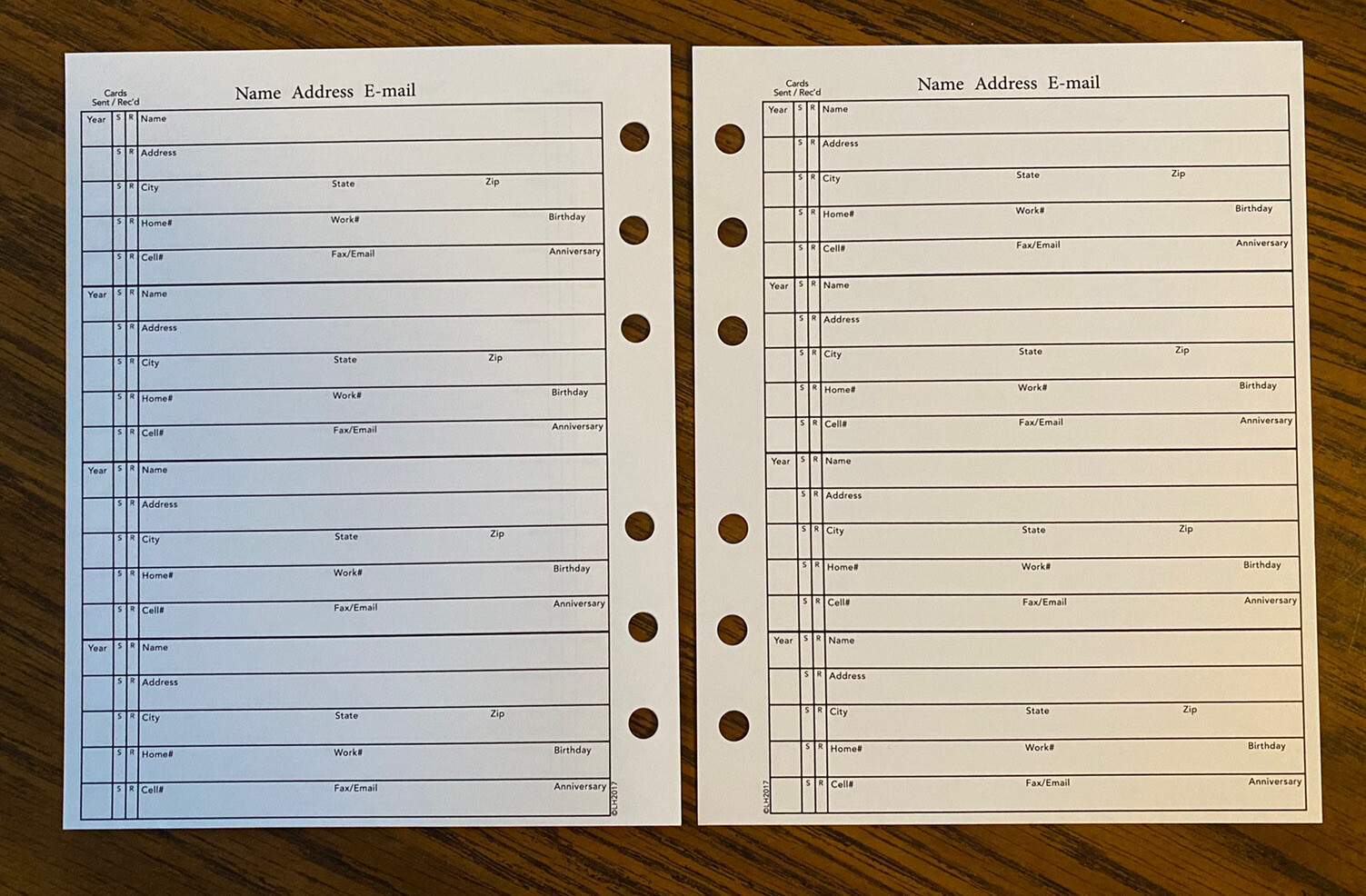 4 3/4 x 6 Inch AR253 Size ADDRESS REFILL 14 Sheets (28 Pages) Fits Hallmark