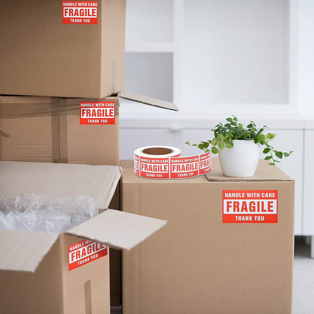 3″ x 5″ Fragile Stickers Fragile Labels Handle with Care Self Adhesive 500/Roll
