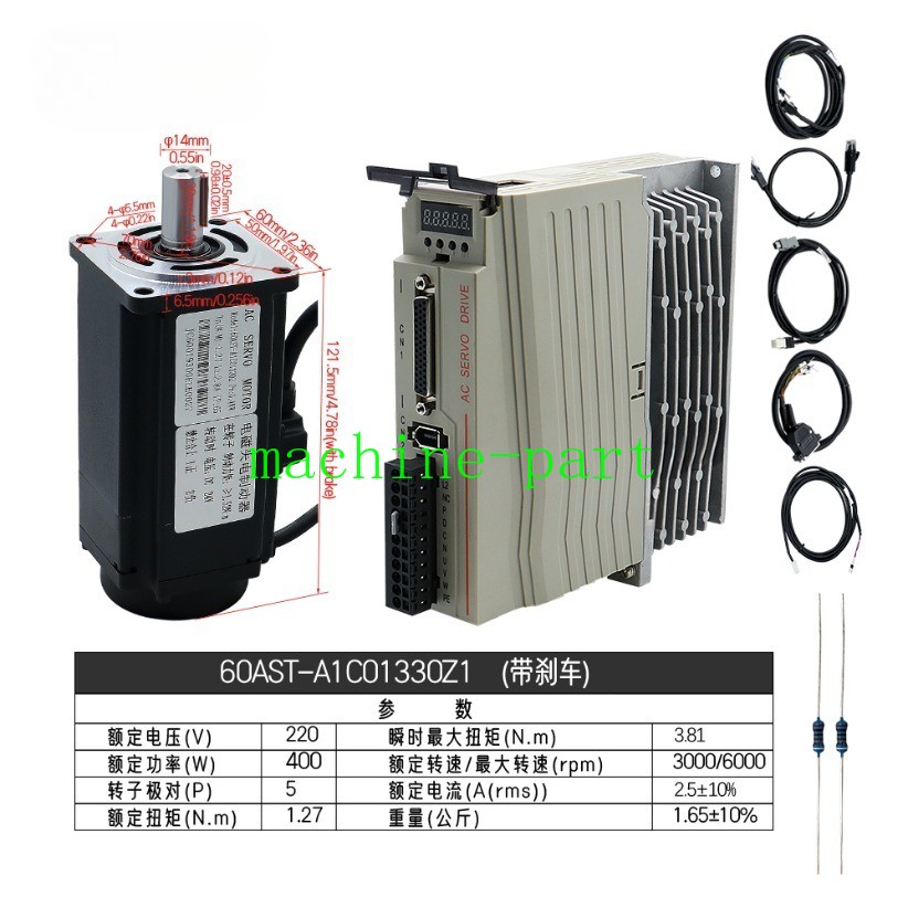 400W 600W 750W 1000W AC Servo Motor Driver CNC Controller Kit 3000rpm 220V