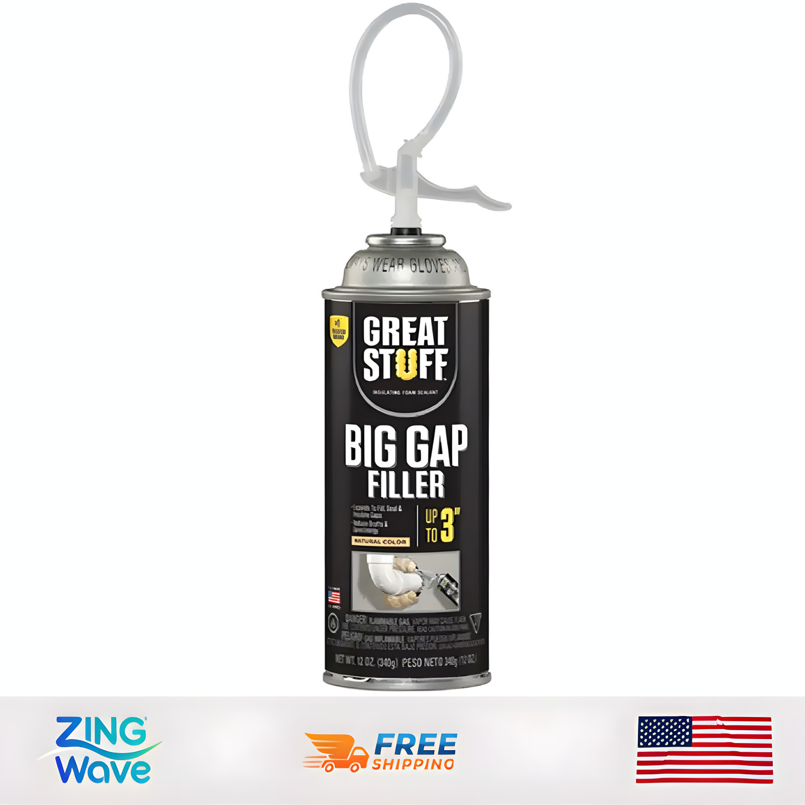GREAT STUFF Big Gap Filler Insulating Spray Foam Sealant 12 oz New