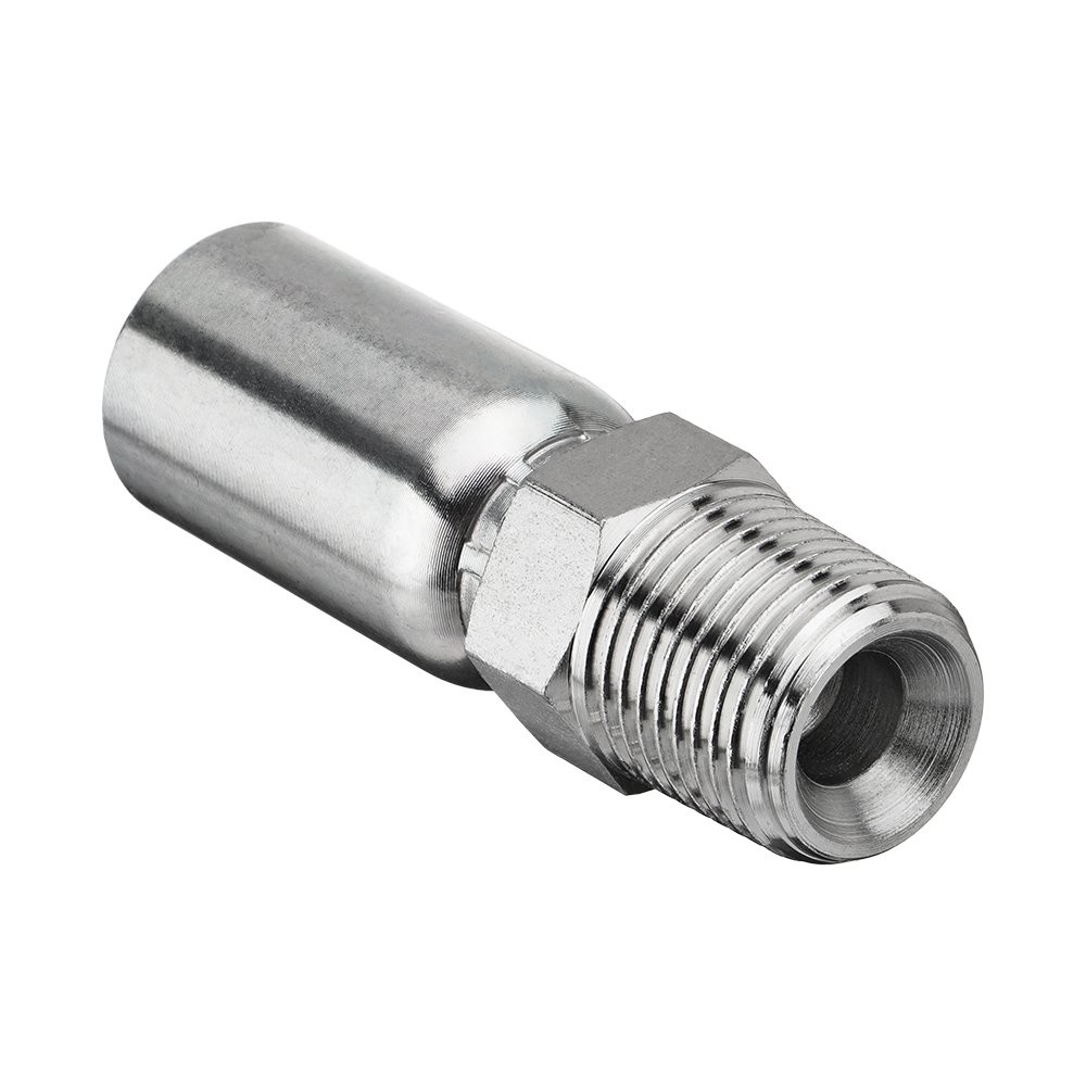 12 Pack 3/8″ I.D. Hose x 1/2″ NPTF Male Hydraulic Hose End Crimp Fittings A+++