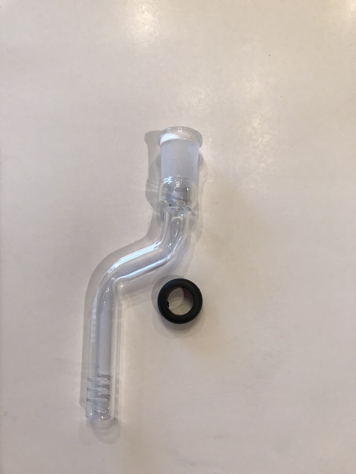 Curved Glass 14mm Bent 4”Inch Downstem Sstem Bong Water Pipe Bubbler Grommet