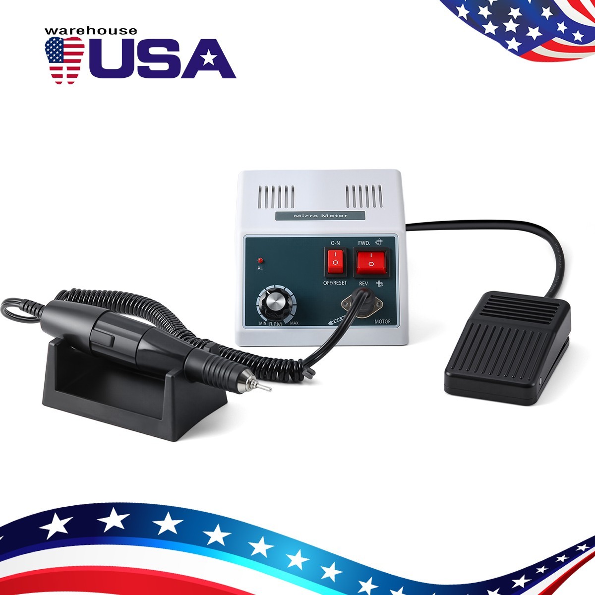 Dental Lab Marathon Electric Micromotor Polishing Unit + 35K rpm Motor Handpiece
