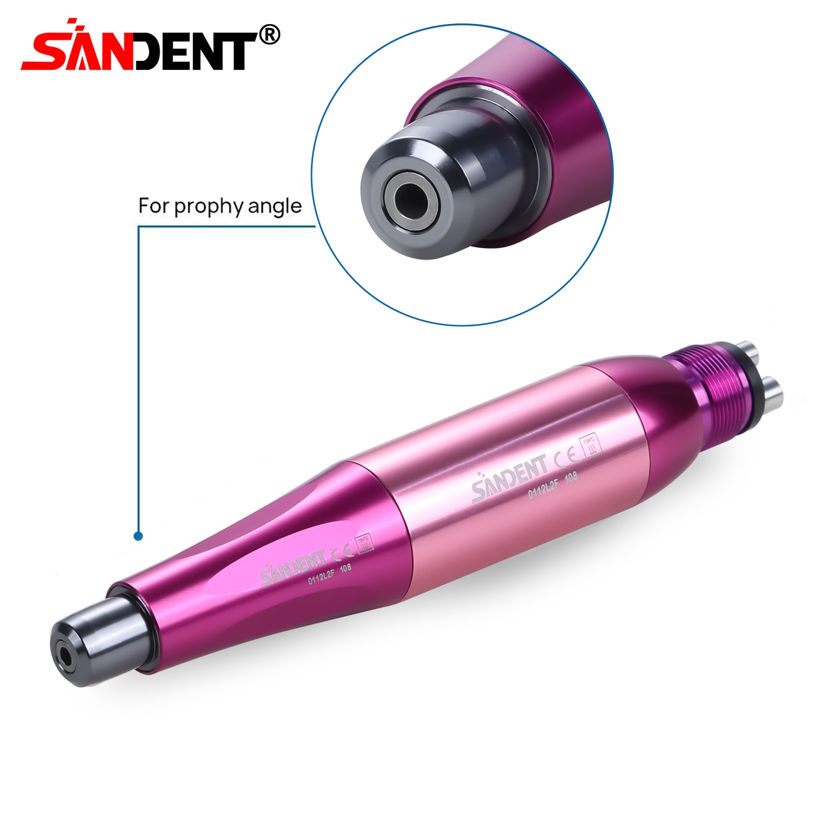 1-10 Dental Hygiene Prophy Handpiece Air Motor 4Holes 4:1 Nose Cone 360°Swivel