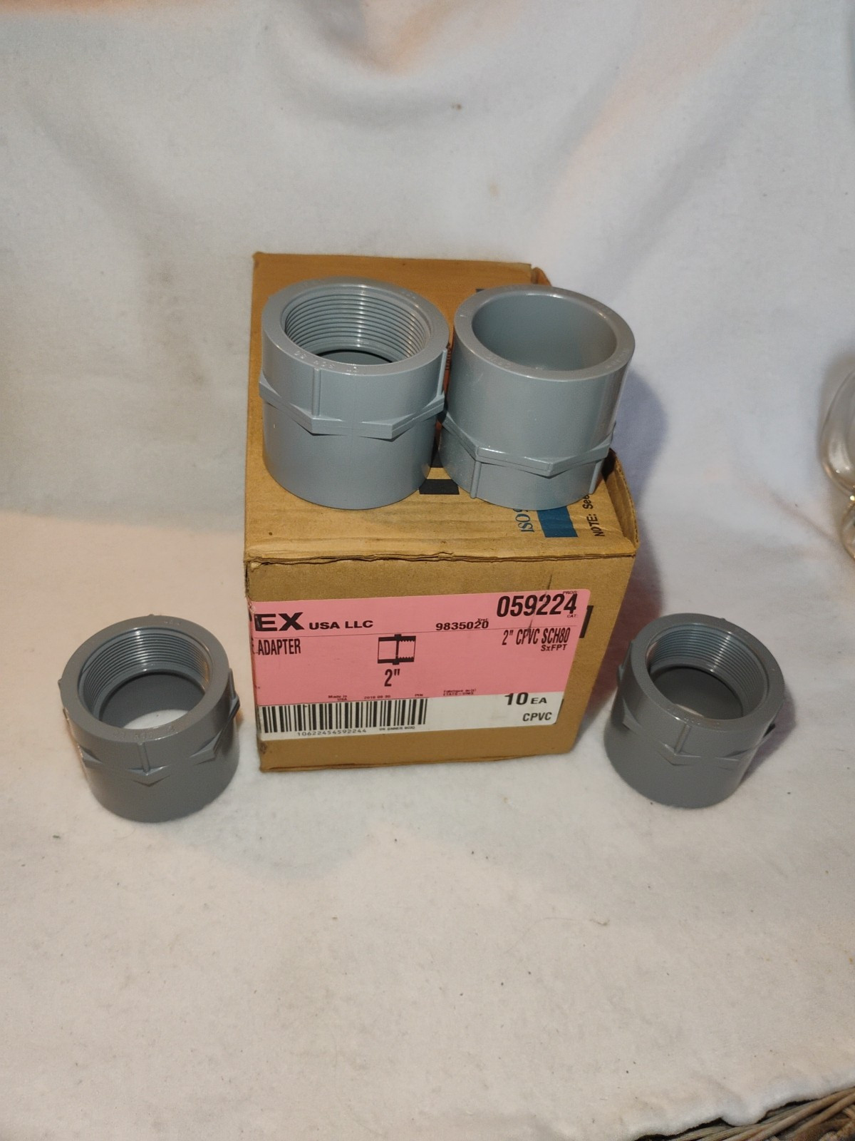 IPEX 2″ INCH CPVC SCHEDULE 80 FEMALE ADAPTER SOC x MPT (1 Adapter)
