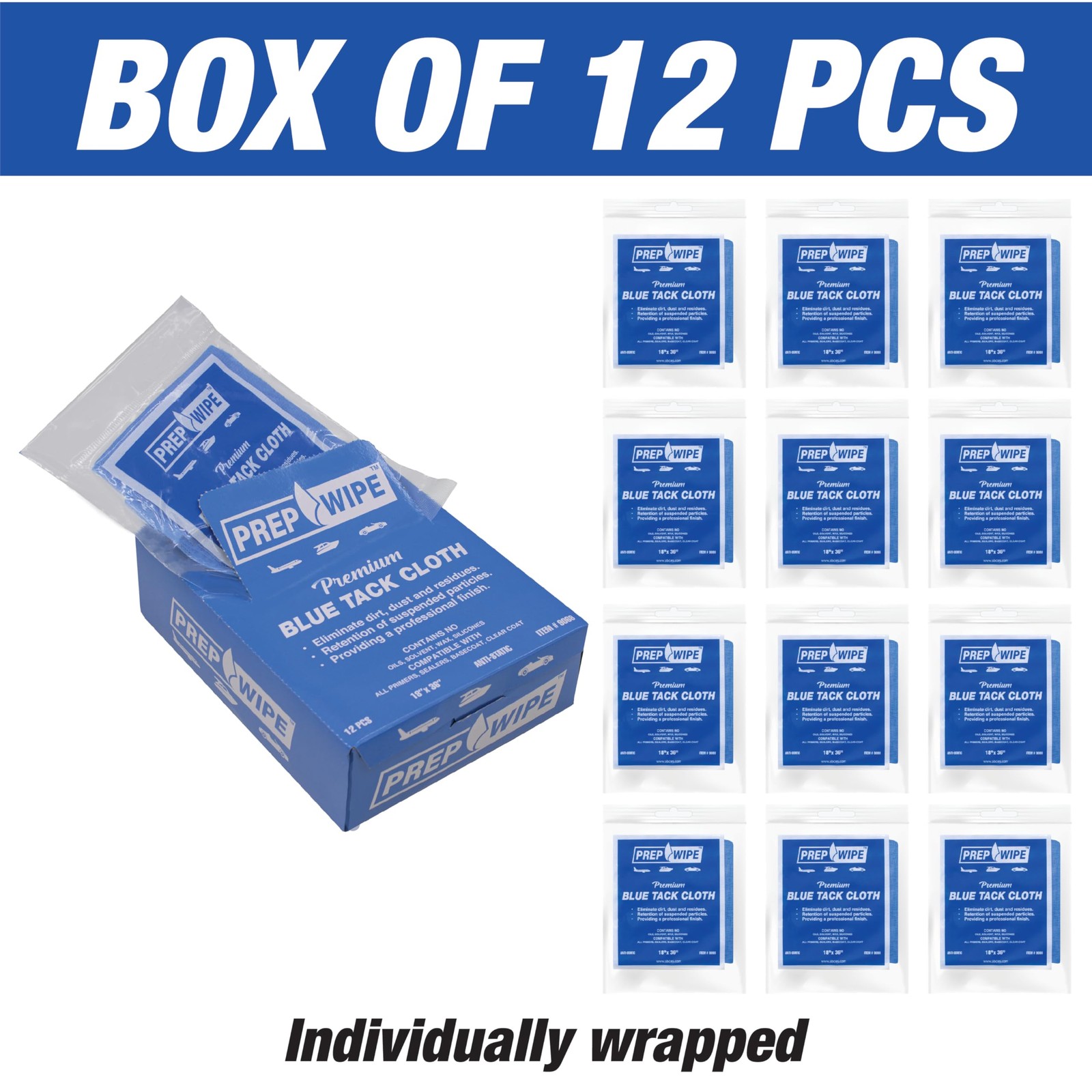 LAUCO 12 Prep-Wipes Tack Rags – Tack Cloths – Professional Woodworking and