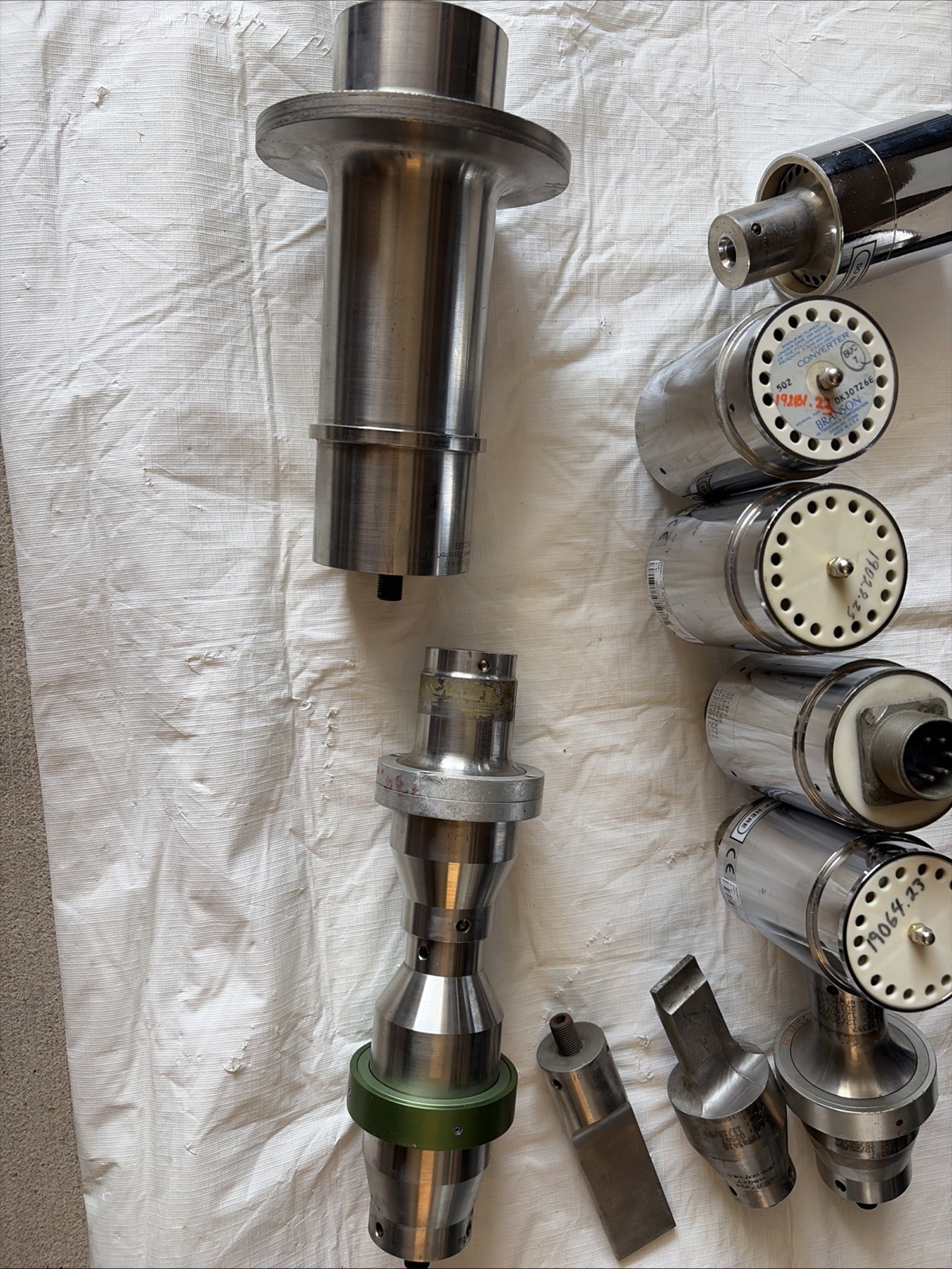 Branson Ultrasonic Welding Lot Model 502 Converters X 4 TC-377 / TBS357 + more