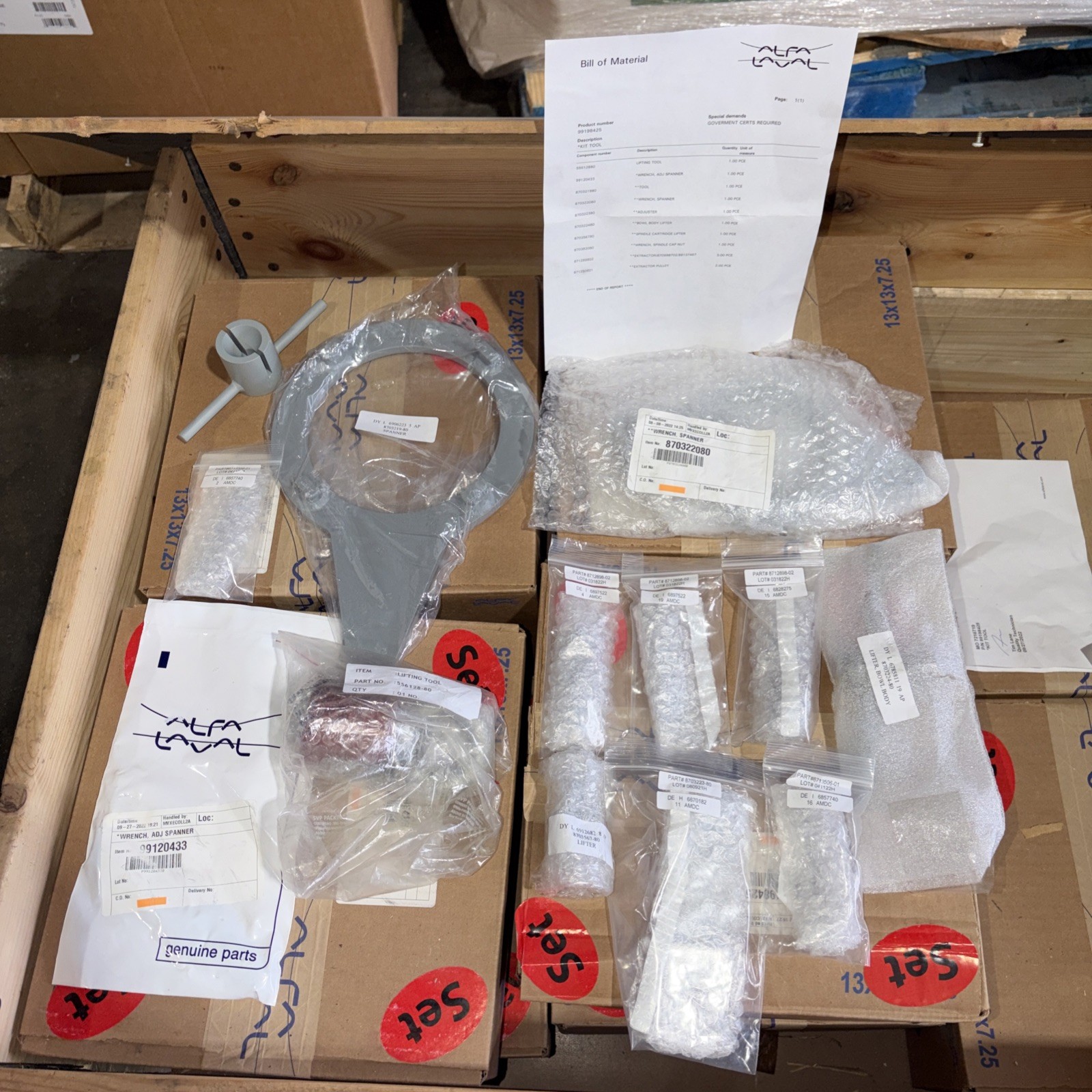Alfa Laval Service Tool Kit 99198425