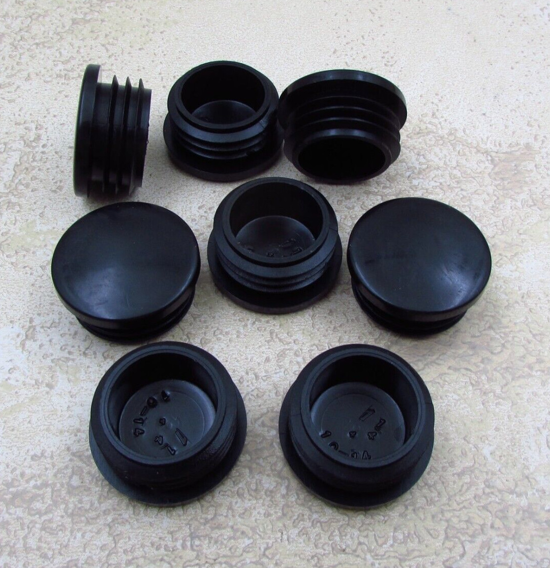 QTY 8 Plastic 1-1/4″ Inch OD, 10-14 Gauge Round Tube End Cap Insert Plug Glide