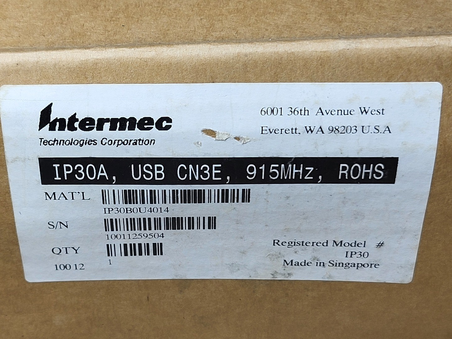 SURPLUS NEW 2012 Intermec IP30 Handheld RFID Reader for CN3 – Consumer Items
