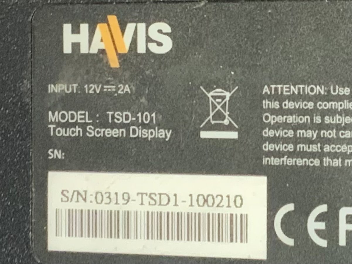Havis TSD-101 11.6″ Touch Screen Display (242312500004), Black «M6E»