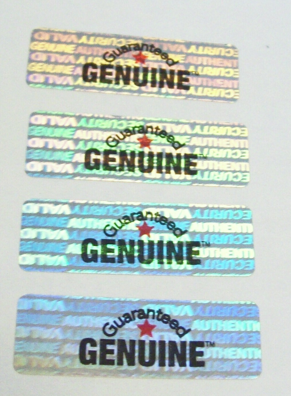 GG 100 to 1000 Guaranteed Genuine Hologram Adhesive Label Stickers