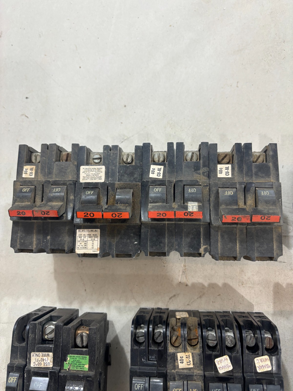 Lot of 40 – Federal Pacific/ American Stab-Lok Breakers