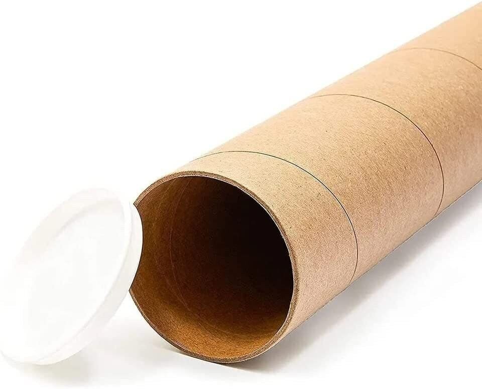 50 – 2″ x 15″ Round Cardboard Shipping Mailing Tube Tubes With End Caps