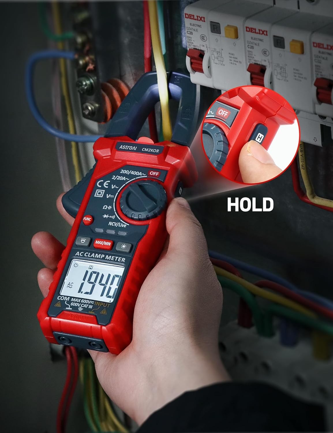 AstroAI Digital Clamp Meter 2000 Counts Auto-Ranging AC Current ** NEW SEALED **